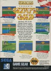 Olympic Gold Barcelona 92 - Back | Olympic Gold Barcelona 92 Sega Game Gear