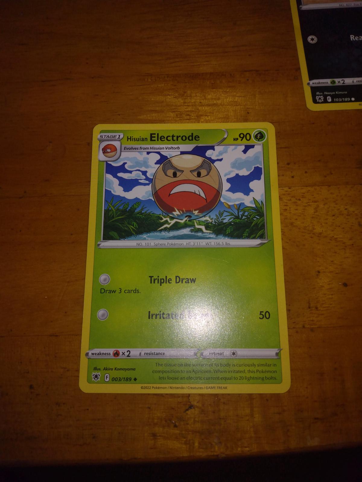 Hisuian Electrode Ungraded Pokemon Astral Radiance