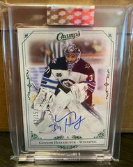 Connor Hellebuyck [Green] Hockey Cards 2020 Upper Deck Clear Cut Champs Autographs Prices