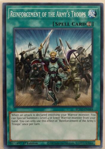 Reinforcement of the Army's Troops BLVO-EN088 YuGiOh Blazing Vortex