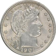 1901 [PROOF] Coins Barber Quarter Prices