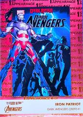 Iron Patriot [Orange Foil] #FA-15 Marvel 2022 Ultra Avengers 1st Appearances Prices