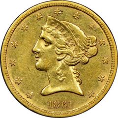 1861 S Coins Liberty Head Half Eagle Prices
