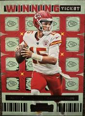 Patrick Mahomes II Football Cards 2022 Panini Contenders Winning Ticket Prices