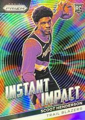 Scoot Henderson [Silver] #9 Basketball Cards 2023 Panini Prizm Instant Impact Prices