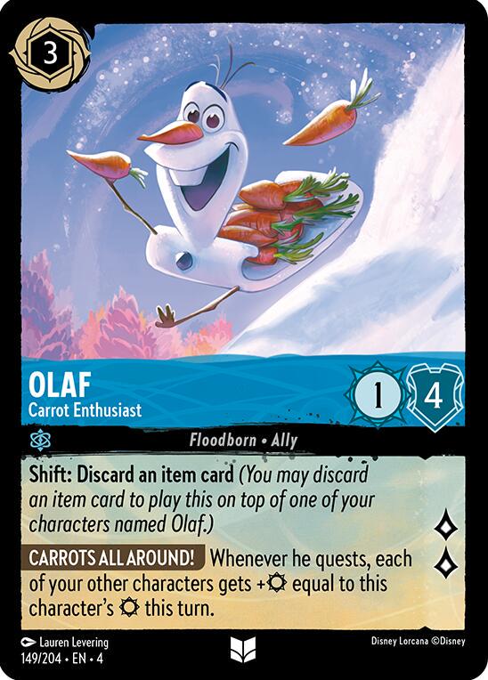 Olaf - Carrot Enthusiast [Foil] #149 Lorcana Ursula's Return