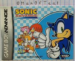 Manual  | Sonic Advance GameBoy Advance