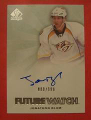 Jonathon Blum [Autograph] Hockey Cards 2011 SP Authentic Prices