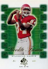 Sylvester Morris Football Cards 2000 SP Authentic Rookie Fusion Prices