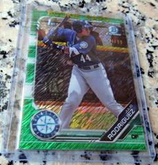 Julio Rodriguez [Green Shimmer] Baseball Cards 2019 Bowman Chrome Prospects Prices