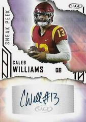 Caleb Williams #SPA-CW Football Cards 2023 Sage Sneak Peek Autographs Prices