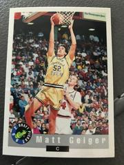 Matt Geiger #30 Basketball Cards 1992 Classic Draft Picks Prices