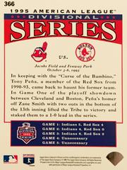 Rear | Tony Peña [AL Divisional Series] Baseball Cards 1996 Collector's Choice
