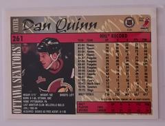 Backside | Dan Quinn Hockey Cards 1995 Topps
