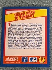 Tigers Roar to Pennant Baseball Cards 1989 Score Magic Motion Trivia A Year to Remember Prices
