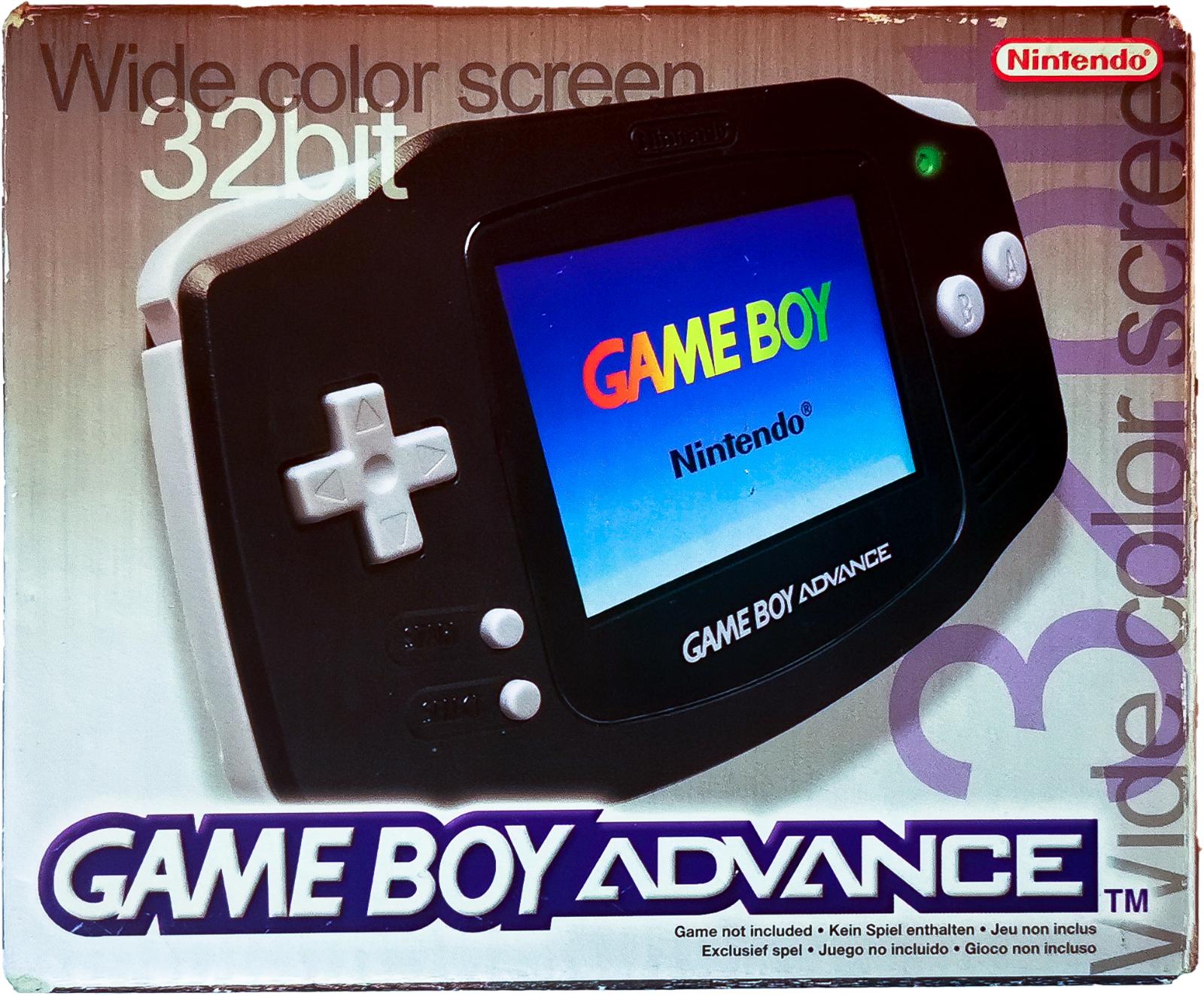 Black Gameboy Advance System PAL GameBoy Advance