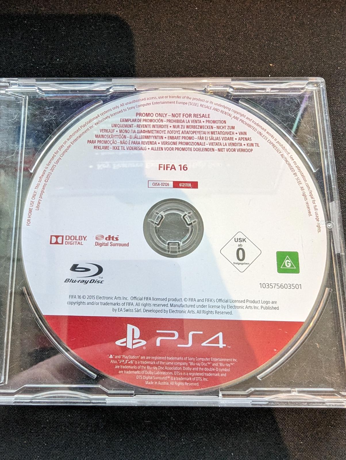 FIFA 16 [Promo Not For Resale] PAL Playstation 4