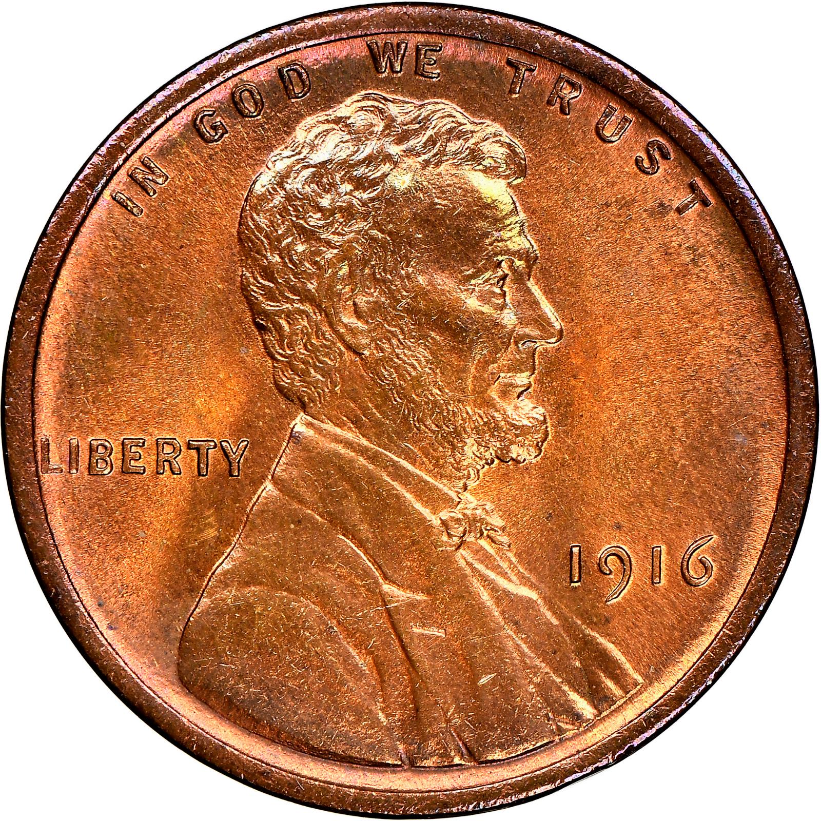 1916 Coins Lincoln Wheat Penny