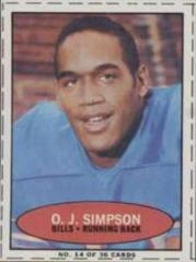 O.J. Simpson [Hand Cut] Football Cards 1971 Bazooka Prices