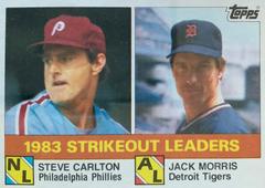 1983 Strikeout Leaders [Steve Carlton, Jack Morris] #136 Baseball Cards 1984 Topps Prices