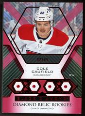 Cole Caufield [Ruby Quad] Hockey Cards 2021 Upper Deck Black Diamond Rookie Relic Prices