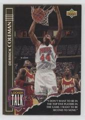 DERRICK COLEMAN #LT7 Basketball Cards 1993 Upper Deck Locker Talk Prices
