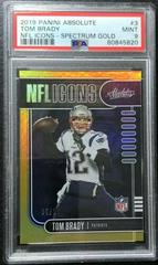 Tom Brady [Spectrum Gold] #3 Football Cards 2019 Panini Absolute NFL Icons Prices