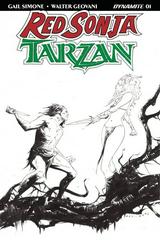 Red Sonja / Tarzan [Lee Black White] #1 (2018) Comic Books Red Sonja / Tarzan Prices