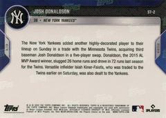 Back | Josh Donaldson Baseball Cards 2022 Topps Now Spring Training