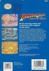Indiana Jones And The Temple Of Doom - Back | Indiana Jones and the Temple of Doom NES