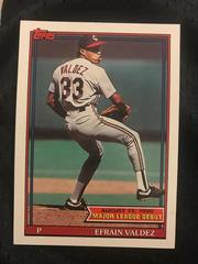Efrain Valdez #156 Baseball Cards 1991 Topps '90 M.L. Debut Prices