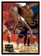 Derrick Coleman #15 Basketball Cards 1994 Flair USA Prices