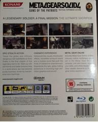 Back Cover | Metal Gear Solid 4: Guns Of The Patriots [HMV Edition] PAL Playstation 3