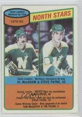 MacAdam, Payne [North Stars Team] Hockey Cards 1980 O-Pee-Chee Prices