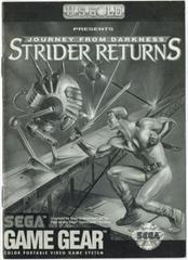 Strider Returns - Manual | Strider Returns Sega Game Gear