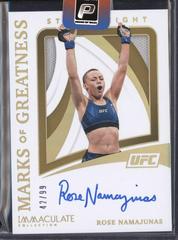 Rose Namajunas Ufc Cards 2021 Panini Immaculate UFC Marks of Greatness Autographs Prices