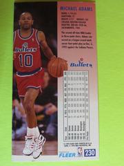 Reverse | Michael Adams Basketball Cards 1993 Fleer Jam Session
