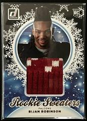 Bijan Robinson #HS-BRO Football Cards 2023 Panini Donruss Rookie Holiday Sweater Prices