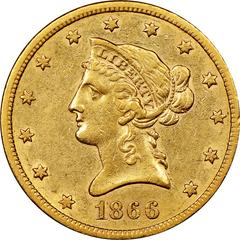 1866 S [MOTTO] Coins Liberty Head Gold Eagle Prices