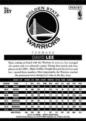 Back Of Card | David Lee Basketball Cards 2014 Panini Hoops