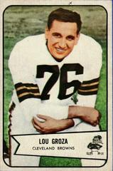 Lou Groza Football Cards 1954 Bowman Prices