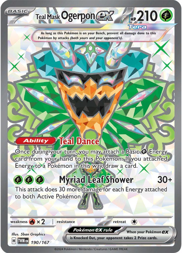 Teal Mask Ogerpon ex #190 Pokemon Twilight Masquerade