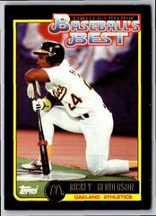 Rickey Henderson #3 Baseball Cards 1992 Topps McDonald's Baseball's Best Prices
