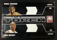 Kobe Bryant / Magic Johnson #1 Basketball Cards 2009 Donruss Elite Passing the Torch Prices