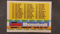 Checklist 221-330 Baseball Cards 1990 Topps Big Baseball Prices