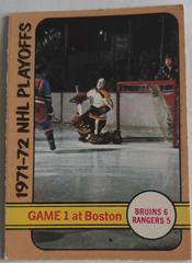 Playoff Game #1 [Bruins 6, Rangers 5] Hockey Cards 1972 O-Pee-Chee Prices