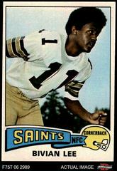 Bivian Lee #47 Football Cards 1975 Topps Prices