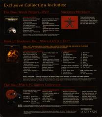 Back Cover And Contents | Blair Witch Experience PC Games