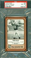 Sammy Baugh #50 Football Cards 1975 Fleer Hall of Fame Prices