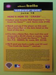 Reverse | Albert Belle Baseball Cards 1995 Collector's Choice Media Event